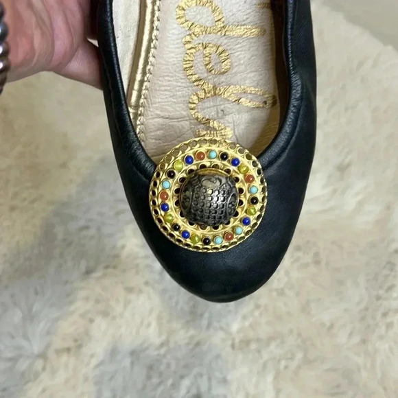 Vintage Statement Earrings / Shoe  Accents Gold Tone & Multicoloured - Picture 3 of 8